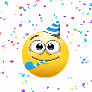 Smiley celebrating