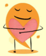 Smiley hugging a heart