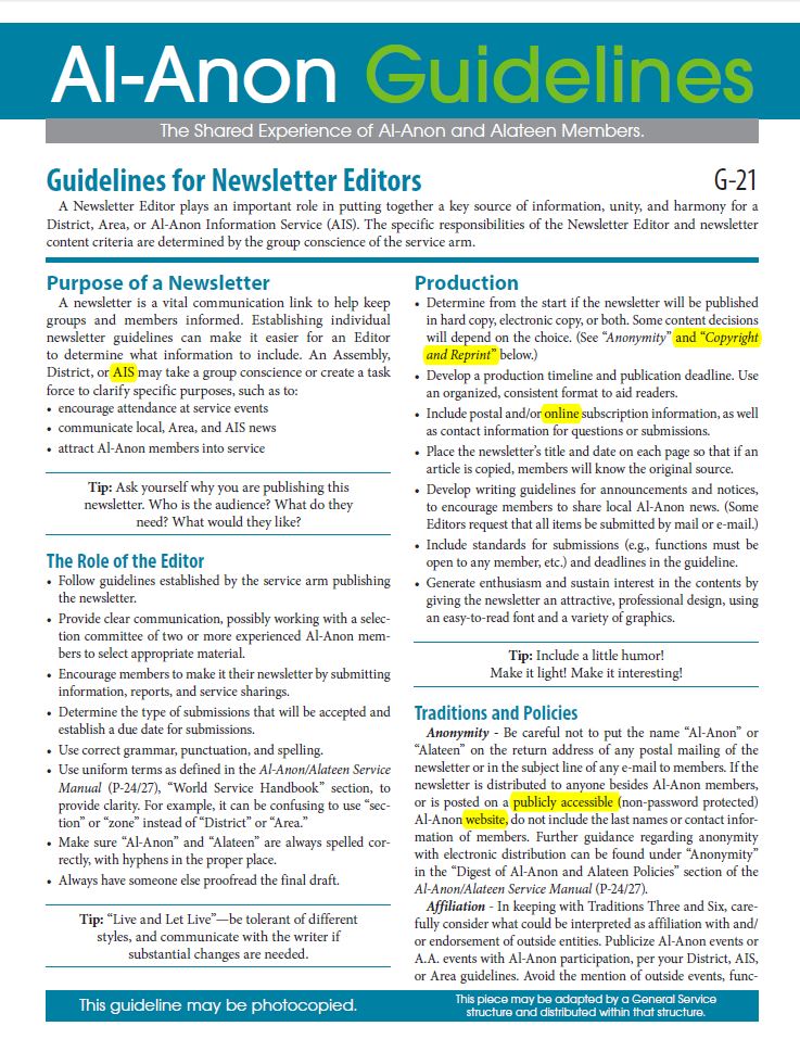 G-21 - 2021 Version with Highlights G-21 - Rev 2021 with highlights